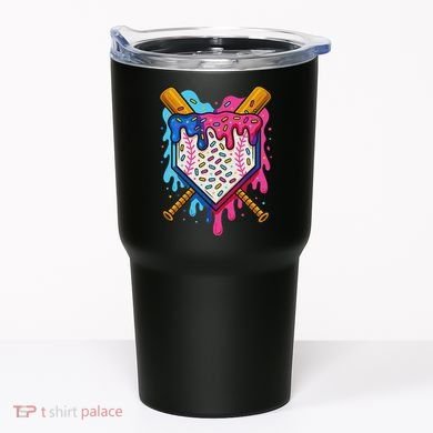 Baseball Ice Cream Drip Baseball Tumbler