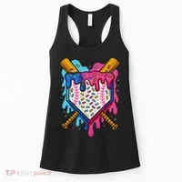 Baseball Ice Cream Drip Baseball Women's Tank Top thumb 0