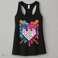 Baseball Ice Cream Drip Baseball Women's Tank Top thumb 3