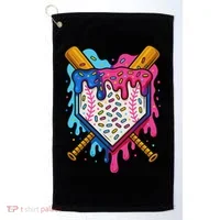 Baseball Ice Cream Drip Baseball Golf Towel thumb 0