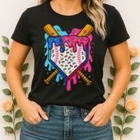 Baseball Ice Cream Drip Baseball Women's T-Shirt thumb 2