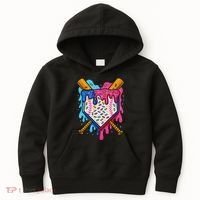 Baseball Ice Cream Drip Baseball Kids Hoodie thumb 0