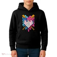 Baseball Ice Cream Drip Baseball Kids Hoodie thumb 4