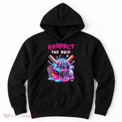 Baseball Ice Cream Drip Respect The Drip Gift Hoodie