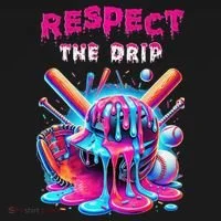 Baseball Ice Cream Drip Respect The Drip Gift Hoodie thumb 2
