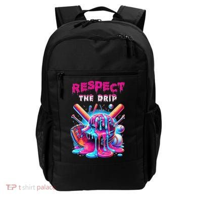 Baseball Ice Cream Drip Respect The Drip Gift Backpack