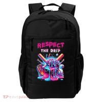 Baseball Ice Cream Drip Respect The Drip Gift Backpack thumb 0