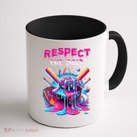 Baseball Ice Cream Drip Respect The Drip Gift Coffee Mug thumb 1