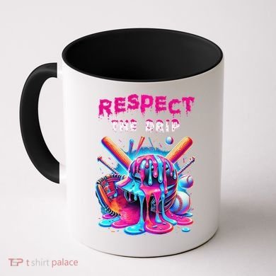 Baseball Ice Cream Drip Respect The Drip Gift Coffee Mug