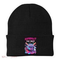 Baseball Ice Cream Drip Respect The Drip Gift Beanie thumb 0