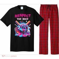 Baseball Ice Cream Drip Respect The Drip Gift Pajama Set thumb 0
