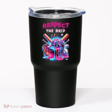 Baseball Ice Cream Drip Respect The Drip Gift Tumbler