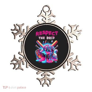 Baseball Ice Cream Drip Respect The Drip Gift Ornament