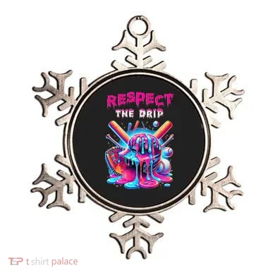 Baseball Ice Cream Drip Respect The Drip Gift Ornament