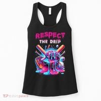 Baseball Ice Cream Drip Respect The Drip Gift Women's Tank Top thumb 0