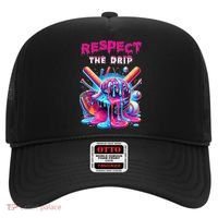 Baseball Ice Cream Drip Respect The Drip Gift Hat thumb 0