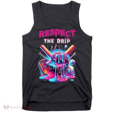 Baseball Ice Cream Drip Respect The Drip Gift Tank Top