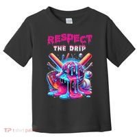 Baseball Ice Cream Drip Respect The Drip Gift Toddler T-Shirt thumb 0