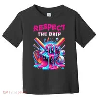 Baseball Ice Cream Drip Respect The Drip Gift Toddler T-Shirt thumb 0