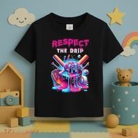 Baseball Ice Cream Drip Respect The Drip Gift Toddler T-Shirt thumb 3