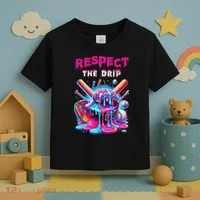 Baseball Ice Cream Drip Respect The Drip Gift Toddler T-Shirt thumb 3