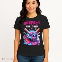 Baseball Ice Cream Drip Respect The Drip Gift Women's T-Shirt thumb 4
