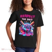 Baseball Ice Cream Drip Respect The Drip Gift Kids T-Shirt thumb 2