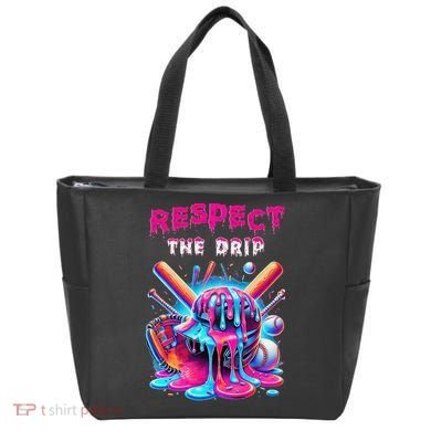 Baseball Ice Cream Drip Respect The Drip Gift Tote Bag