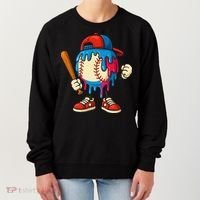 Baseball Ice Cream Drip Sport Game Day Gift Women's Sweatshirt thumb 0