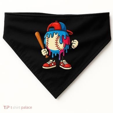 Baseball Ice Cream Drip Sport Game Day Gift USA-Made Doggie Bandana