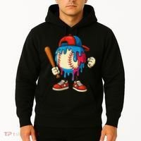 Baseball Ice Cream Drip Sport Game Day Gift Hoodie thumb 2