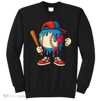 Baseball Ice Cream Drip Sport Game Day Gift Sweatshirt