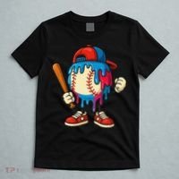Baseball Ice Cream Drip Sport Game Day Gift T-Shirt thumb 5