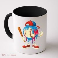 Baseball Ice Cream Drip Sport Game Day Gift Coffee Mug thumb 0