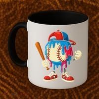 Baseball Ice Cream Drip Sport Game Day Gift Coffee Mug thumb 2