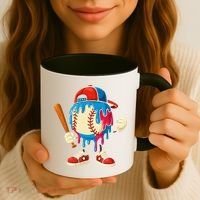 Baseball Ice Cream Drip Sport Game Day Gift Coffee Mug thumb 3