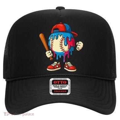 Baseball Ice Cream Drip Sport Game Day Gift Hat