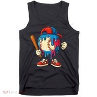 Baseball Ice Cream Drip Sport Game Day Gift Tank Top thumb 0