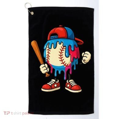 Baseball Ice Cream Drip Sport Game Day Gift Golf Towel