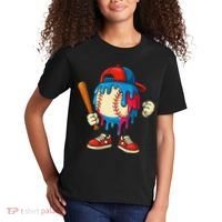 Baseball Ice Cream Drip Sport Game Day Gift Kids T-Shirt thumb 2
