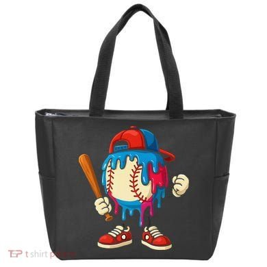 Baseball Ice Cream Drip Sport Game Day Gift Tote Bag