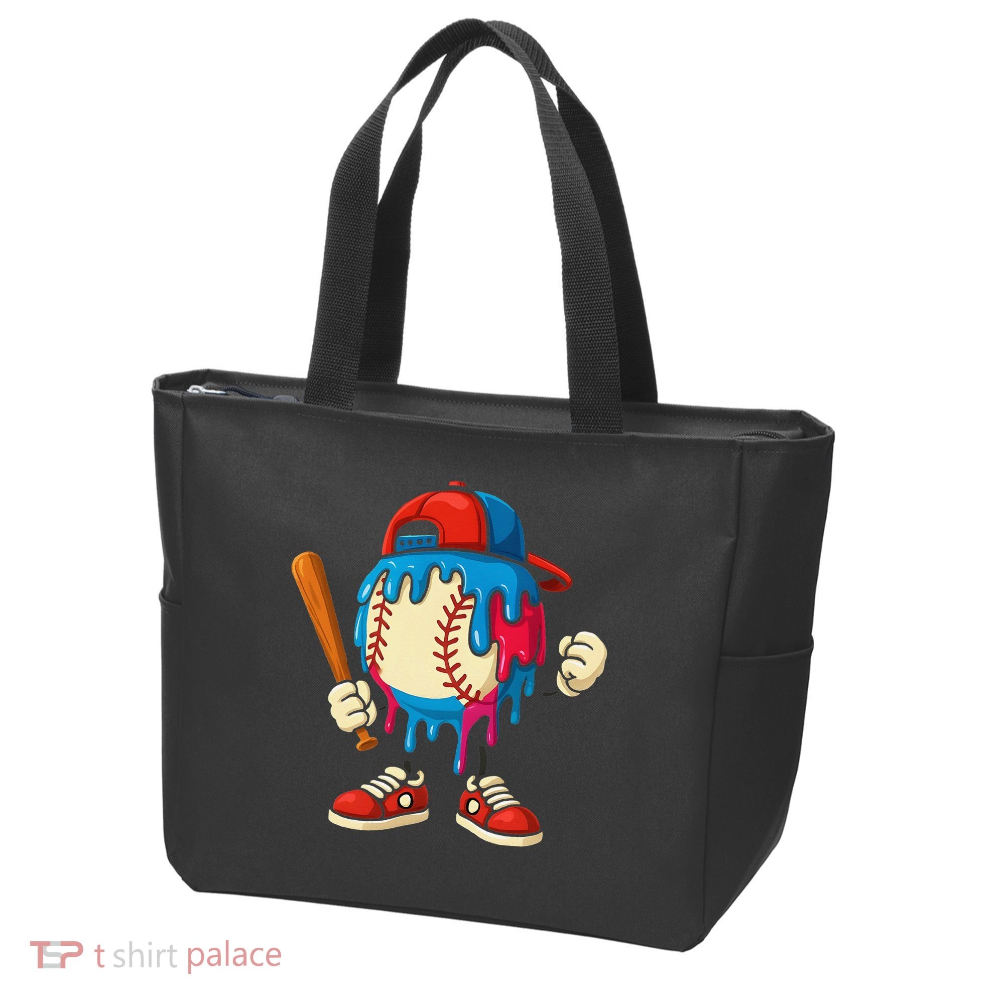 Baseball Ice Cream Drip Sport Game Day Gift Tote Bag