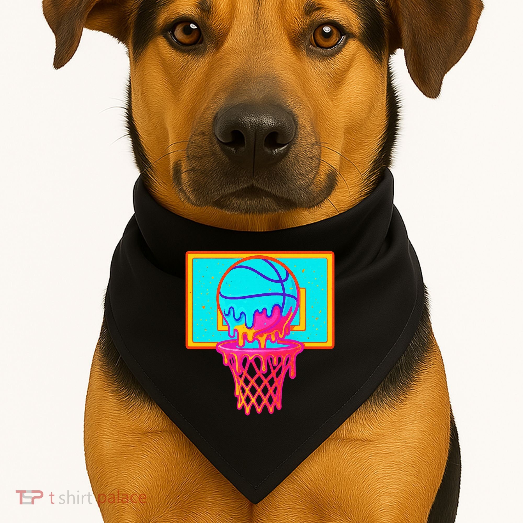 Basketball Ice Cream Drip USA-Made Doggie Bandana