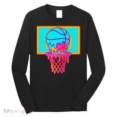 Basketball Ice Cream Drip Long Sleeve Shirt