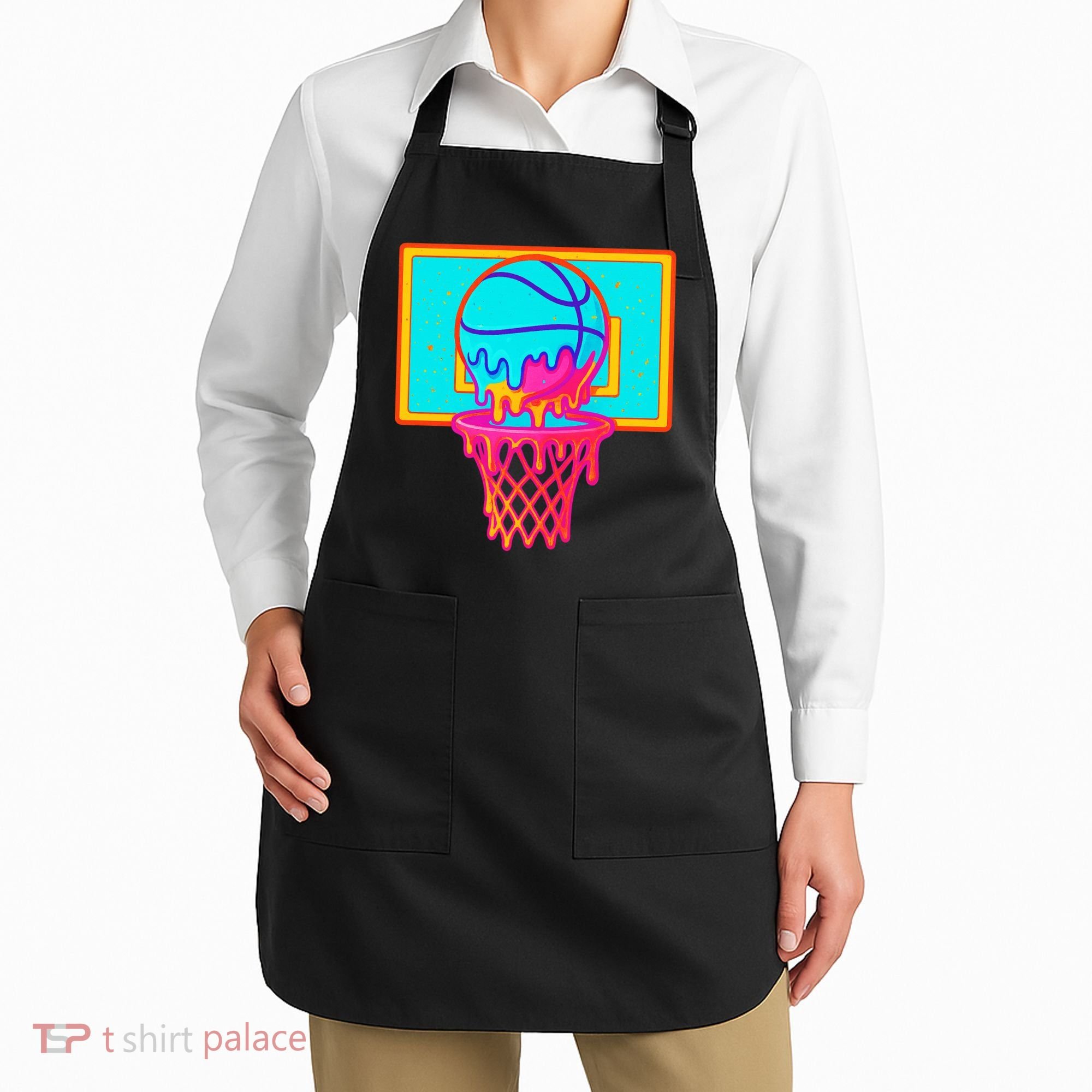 Basketball Ice Cream Drip Apron