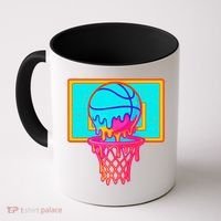 Basketball Ice Cream Drip Coffee Mug thumb 0