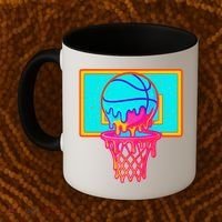 Basketball Ice Cream Drip Coffee Mug thumb 2