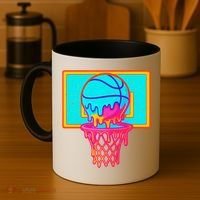 Basketball Ice Cream Drip Coffee Mug thumb 4