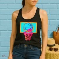 Basketball Ice Cream Drip Women's Tank Top thumb 2