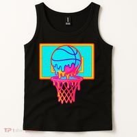 Basketball Ice Cream Drip Tank Top thumb 2
